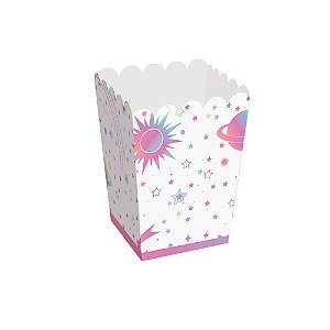 CAIXA P/ PIPOCA GALÁXIA SOFT 5,5X5,5X9CM C/10 UNIDADES
