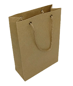 SACOLA DE PAPEL Nº5 KRAFT 18X10X5CM COM 10 UNIDADES