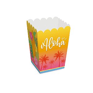 CAIXA P/ PIPOCA HAVAIANA 5,5X5,5X9CM C/10 UNIDADES