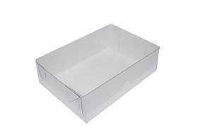 CAIXA DE PAPEL C/TAMPA TRANSPARENTE Nº3A BCO 16X11X5CM 10UND