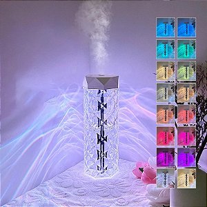 UMIDIFICADOR AROMATIZADOR DE CRISTAL INTELIGENTE COM LUZ