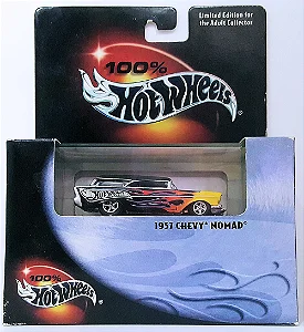 100% Hot Wheels 1957 Chevy Nomad Multi-Piece Collector Quality Car - Includes Display Case