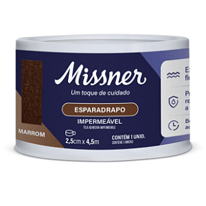 ESPARADRAPO IMPERMEÁVEL PELE NEGRA E MORENA  2,5CMx 4,5M - MISSNER