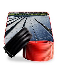 Cabo fotovoltaico 6mm energia Solar ( 30Mpreto + 30Mvermelho) - Suncable 60Metros