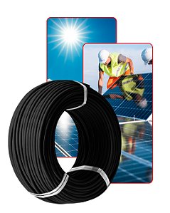 Cabo fotovoltaico 6mm energia Solar 500 metros preto