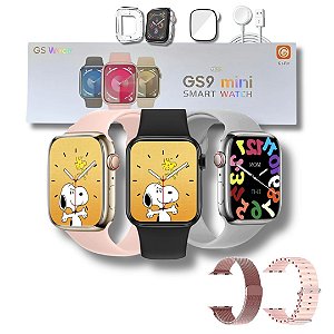 Relogio Inteligente GS9 MINI Feminino 41mm Para Pulso Fino Smart