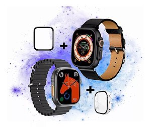 Relogio De Couro Masculino Com Pulseira de Brinde