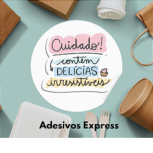 Adesivos cuidado contém delicias irresistíveis 1.000 unidades