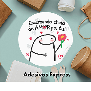 Adesivos encomenda cheia de amor pra tu  1.000 unidades