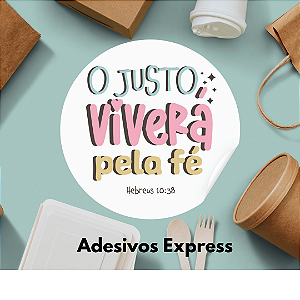 Adesivos o justo viverá pela fé 1.000 unidades