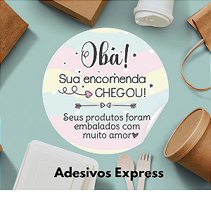 Adesivos oba sua encomenda chegou 1.000 unidades