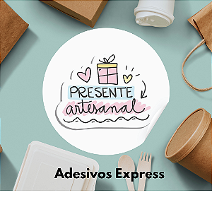 Adesivos presente artesanal 1.000 unidades
