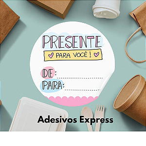 Adesivos presente para você fundo branco 1.000 unidades