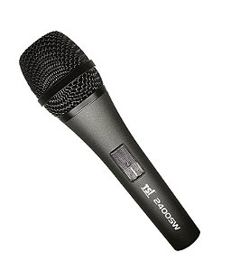 Microfone Dinâmico TSI-2400-SW com Chave Liga/Desliga e Cabo XLR