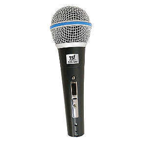 Microfone Dinâmico 58B-SW com Chave Liga/Desliga e Filtro Anti-Microfonia