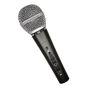 Microfone Dinâmico 58-SW com Chave Liga/Desliga e Cabo XLR