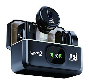 Microfone de Lapela Sem Fio Duplo LIVE 2 TSI