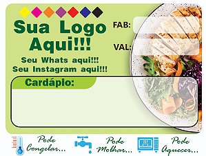 Adesivos Para Marmita Fit Comida Personalizada