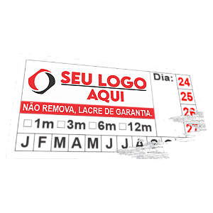 Lacre casca de ovo 2x1cm destrutível Personalizado