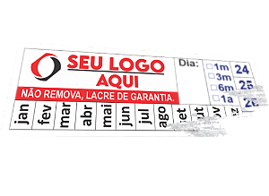 Lacre de garantia casca de ovo 3x1cm GRANDE Personalizado