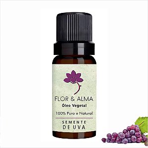 Óleo Vegetal Semente de Uva 10ml Puro e Natural