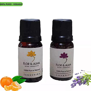 Kit Especial da Tranquilidade 2 Óleos Essenciais Lavanda e Tangerina