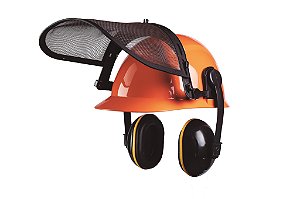 Kit Roçador Capacete 3x1 Com Protetor Facial Malha De Aço E Abafador Camper CA 34414 43430