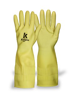 Luva de Latex Longa Ranhurada Maiorca CA 45045