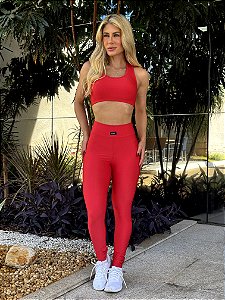 Conjuntos Fitness França Vermelho