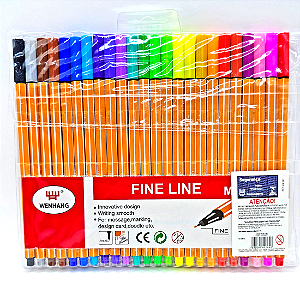 Kit Caneta Ponta Fina 24 Cores