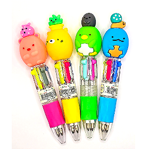 Mini Caneta Esferográfica com 4 Cores