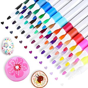 Kit de Canetas Marcador Acrilico 24 Cores