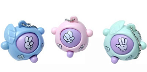 Chaveiro Jogo: Pedra, Papel, Tesoura - Rosto Giratório