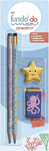 Kit Lápis HB Fundo do Mar - 4 peças Leo e Leo