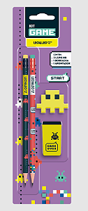 Kit Lápis HB Gamer 4 peças Leo e Leo