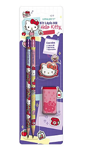 Kit Lápis HB Hello Kitty 4 peças Leo e Leo