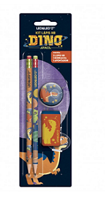 Kit Lápis HB Dino Space 4 peças Leo e Leo