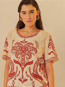 BLUSA FEMININA FARM ESTAMPADO