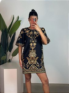 VESTIDO TSHIRT BUFANTE FLORA ABACAXI 338053