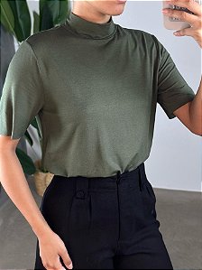 Blusa Fem Malha M/C  531009 Verde Militar