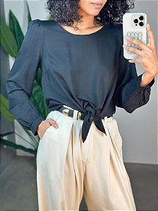 Blusa Feminina De Amarrar  G2844 Preto