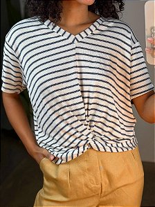 Blusa Feminina Malha M/C  60547 Natural