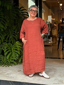 Italiano Vestido Midi 32122 Verde Militar