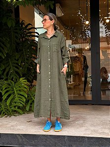 Chemise  Italiano Com Bolso 32154 Verde Militar