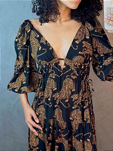 Farm Vestido Longo 342144 Preto
