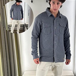 Pineapple Jaqueta Masc Jeans E Color 16Jq001 Azul Mescla