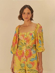 Farm Macacao -Shorts 339446 Amarelo