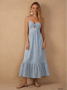 Dress To Vestido Midi 01332303 Azul Poesia