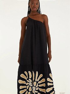 Farm Vestido Longo 345656 Preto