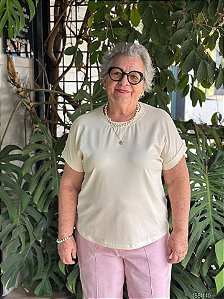 La Qualite-Prima Donna Blusa Fem Malha M/C  5252 Manteiga